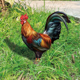 Rooster Statue , Hen Figure Chicken Sculpture For Yard Decor Weatherproof