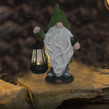 Outdoor Garden Dwarf Statue-resin Gnome Statue Lighting Wizard Solar Led Light Welcome Sign Gnome Yard Lawn Large Figurine ( 14 inches High)