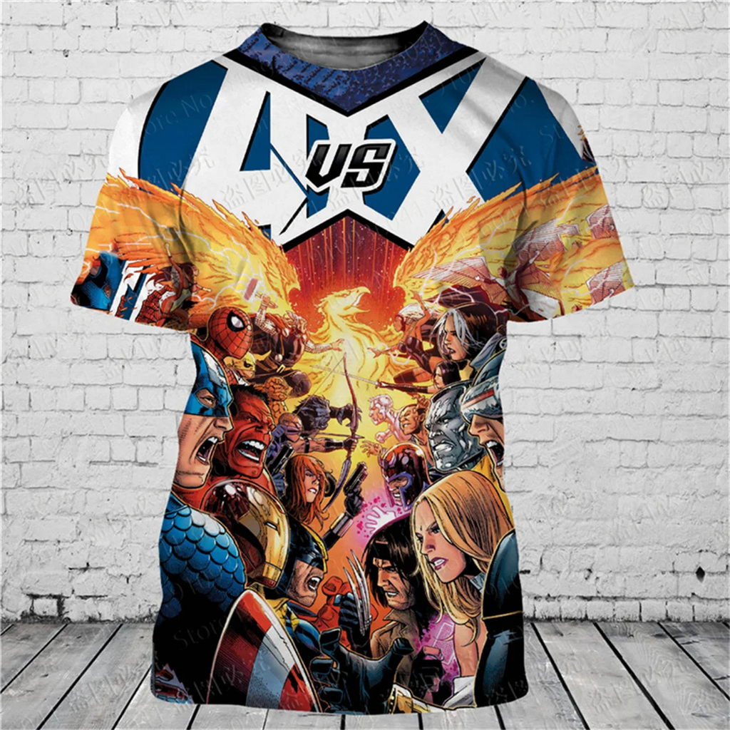 Fashionable men's 3D T-shirt with popular cartoon character print summer short sleeved loose and eye-catching Mayra and Company