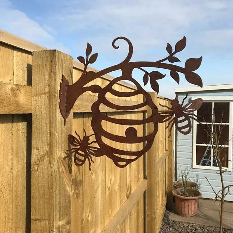 Metal Bee Hive Garden Decor / Metal Beehive Garden Mayra and Company