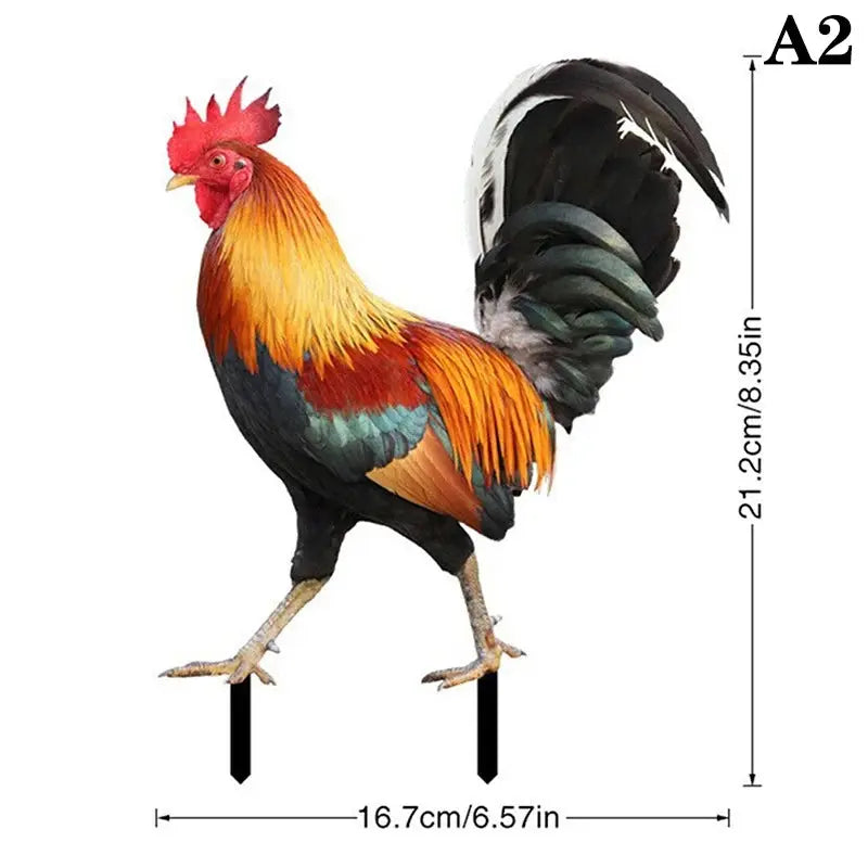 Rooster Statue , Hen Figure Chicken Sculpture For Yard Decor Weatherproof Mayra and Company