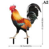 Rooster Statue , Hen Figure Chicken Sculpture For Yard Decor Weatherproof