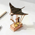 Wooden Electric Manta Ray Ornament Automaton With Lifelike Swimming Motion Ocean Decor For Desk Tabletop Home Gift Mayra and Company