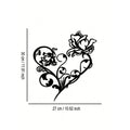 Elegant Black Metal Wall Sign - Abstract Heart Craft for Nature Lovers & Decor Enthusiasts Mayra and Company