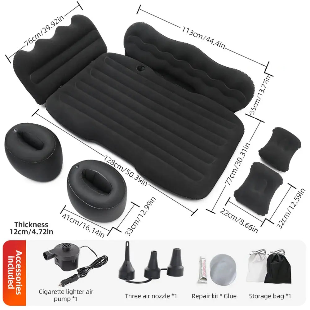 Mattress Car Inflatable Travel Bed Home Outdoor Camping Mat Rear Flocking Plus Air Mattress for SUV Mayra and Company
