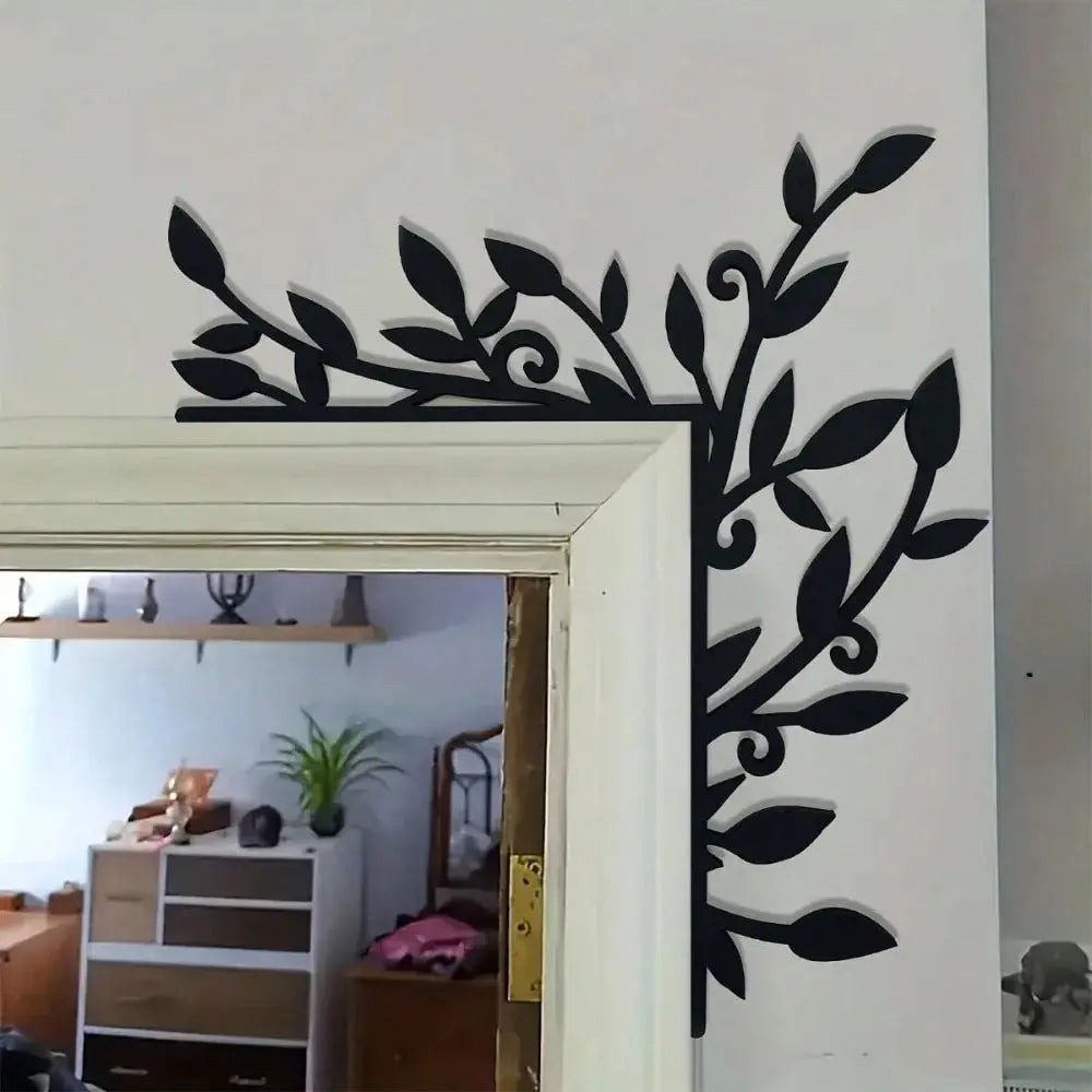 Gardening Decor Metal Plant Door Corner Wall Art - Elegant Iron Home Decor For Living Room Bedroom Mayra and Company