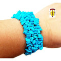 Turquoise Cuff Elastic Fit Uniquely Thai Lao TV