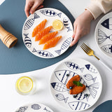 Home hand-painted ceramic plates, shallow plates, restaurant Western plates, breakfast plates, fruit plates, sk planes