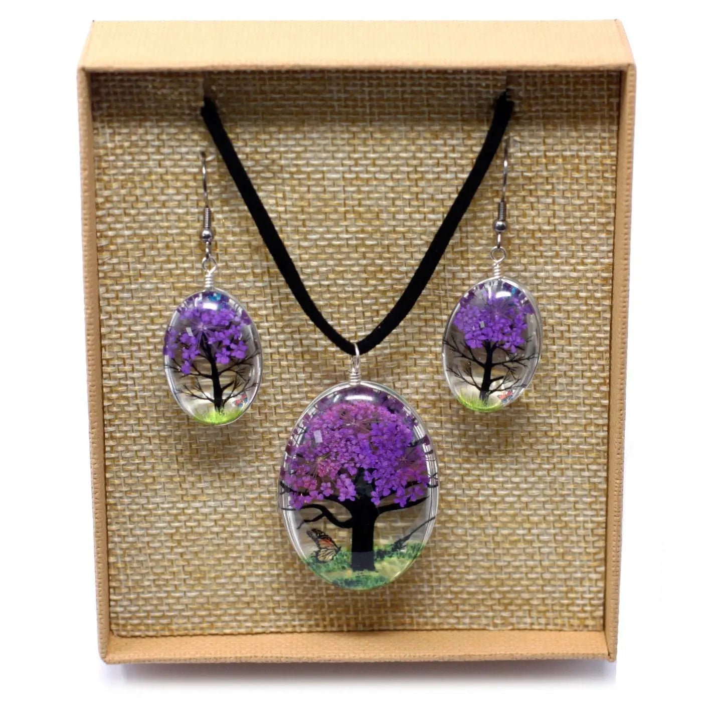 1X Pressed Flowers-Tree Of Life-Lavender AWArtisan Dropship