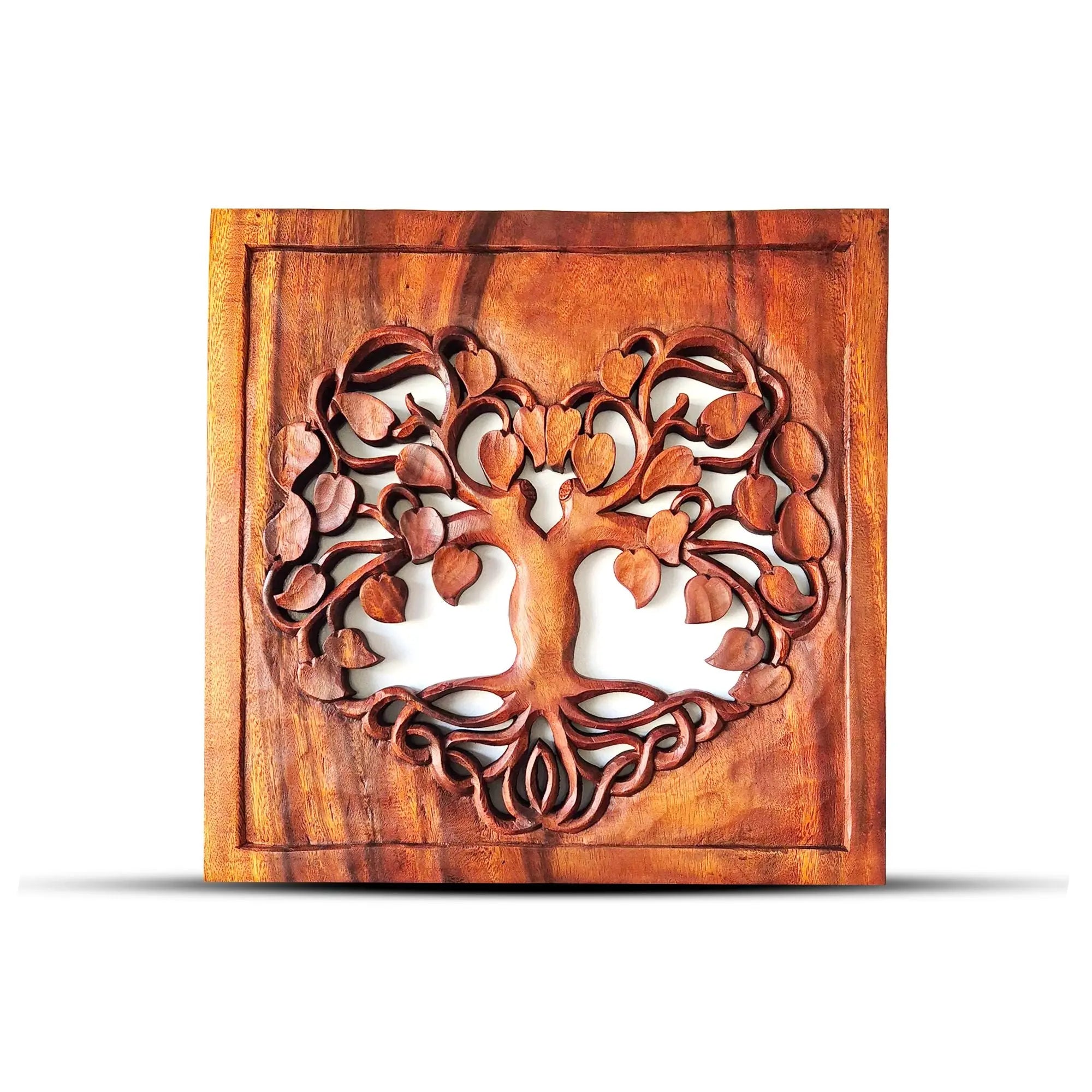 Decorative Wooden Panel Tree Of Life With Heart AWArtisan Dropship