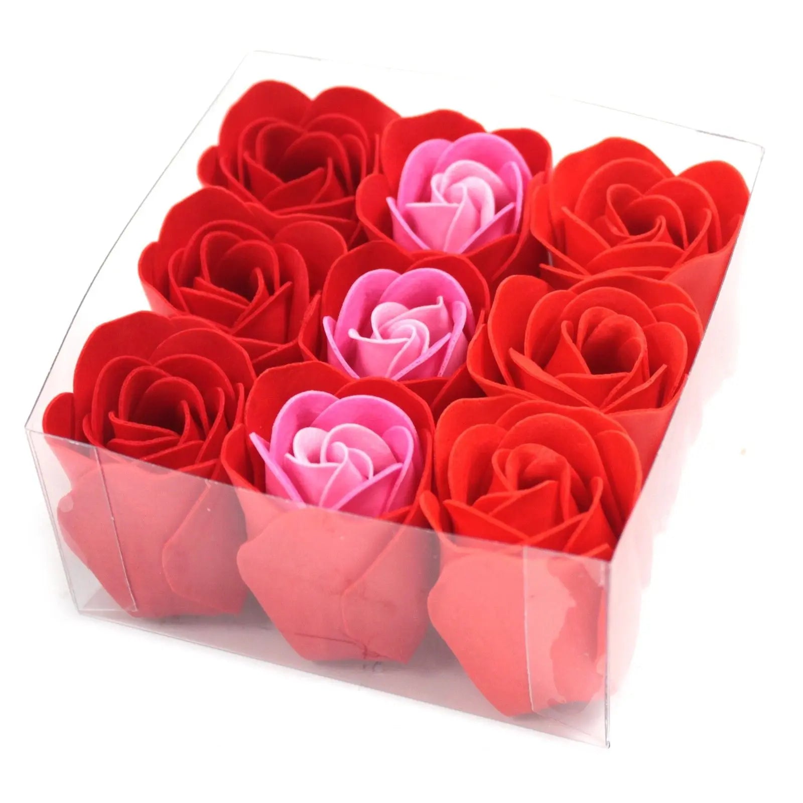 Set Of 9 Soap Flowers-Red Roses AWArtisan Dropship