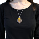Cascading Wrapped Gemstone Necklace- Raw Tiger’s Eye