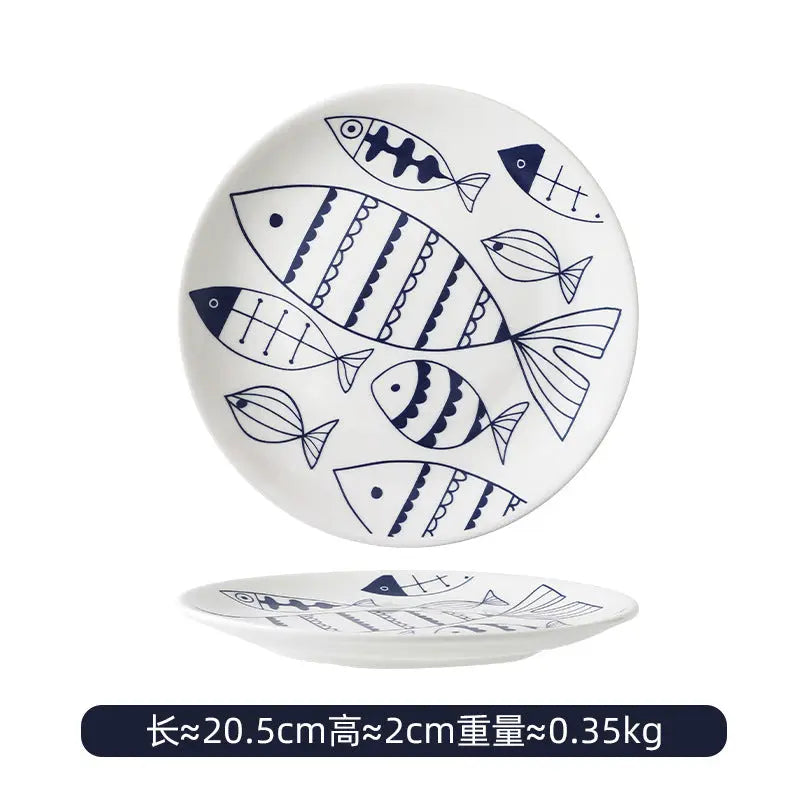 Home hand-painted ceramic plates, shallow plates, restaurant Western plates, breakfast plates, fruit plates, sk planes Hypersku