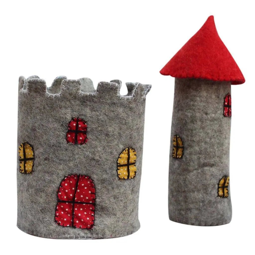 Large Felt Castle with Red Roof - Global Groove Global Groove