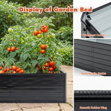 Metal Raised Garden Bed Outdoor 7.2x3.6x2 FT Galvanized Raised Garden Bed Kit,Vegetable Boxes-Rectangle Metal Flower Box,Large Planter Raised Beds Outdoor Garden For Planting,Fruit,Herb-Black