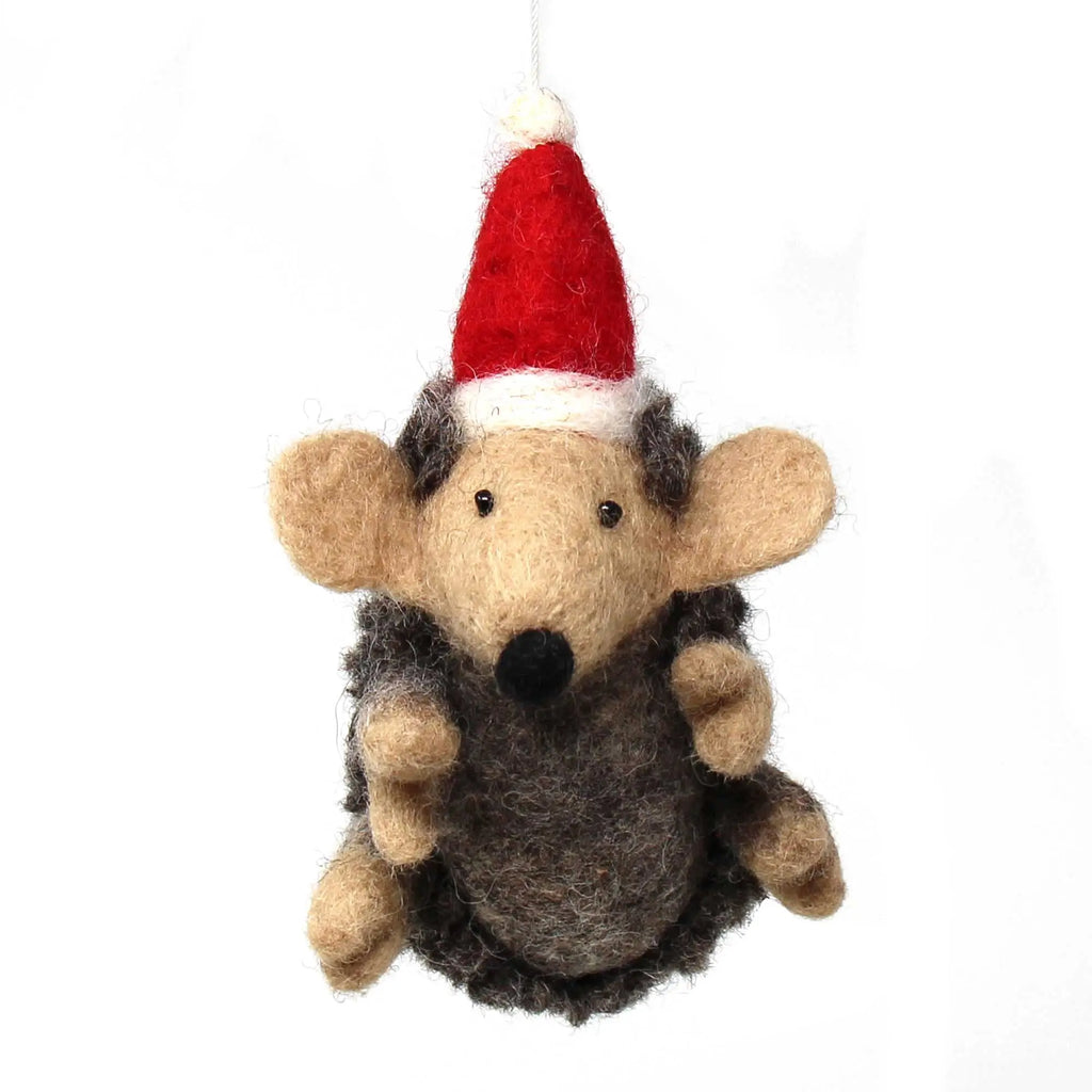 Hand Felted Christmas Ornament: Hedgehog - Global Groove (H) Global Groove