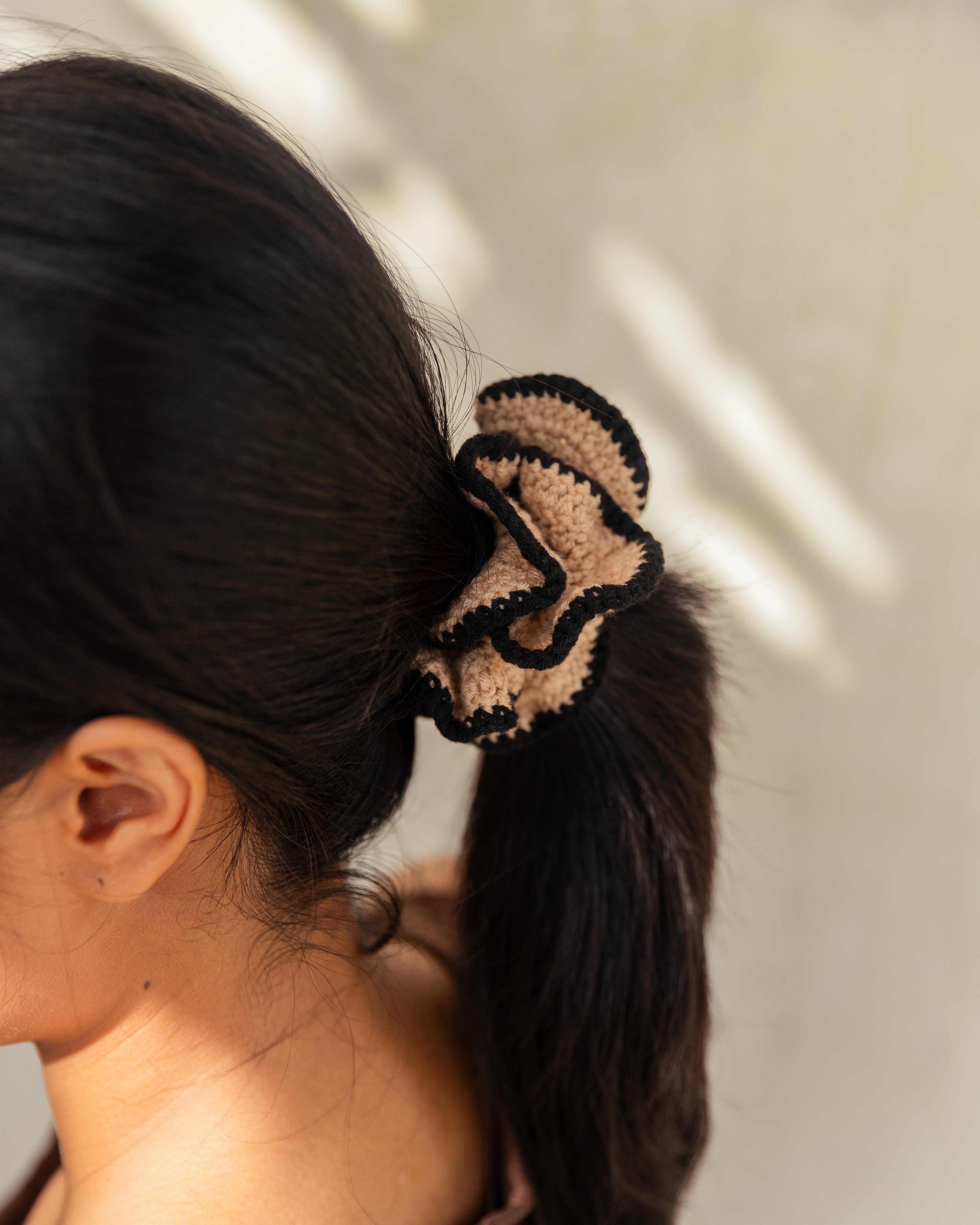 Cotton Crochet Scrunchie Set