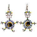 Recycled Tusker Bottle Cap Dancing Girl Earrings - Creative Alternatives Creative Alternatives