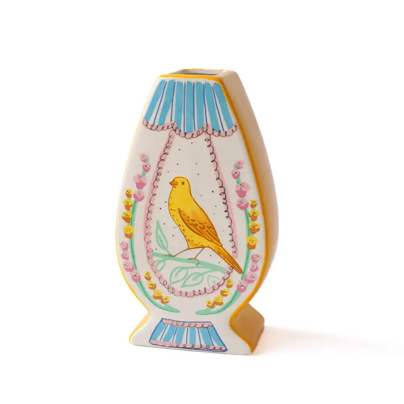 Nightingale Bird Ceramic Vase             high-end home flower vase, living room decoration Hypersku