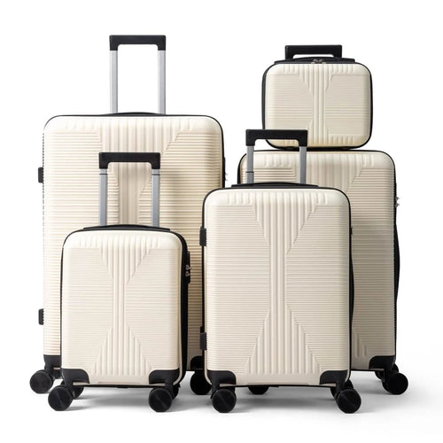 5-Piece Lightweight Luggage Set with Lock – 12/16/20/24/28 Inch DailySale