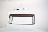 2 In 1 Floating Shelves Wall Mounted With Storage Basket Bathroom Shelves Over Toilet Wooden Shelves For Bedroom Living Room Kitchen Office Wall Decor Plants