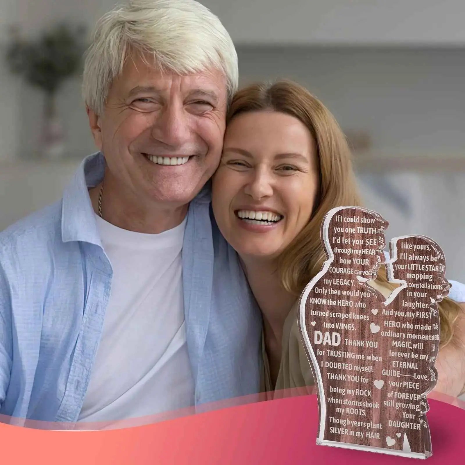 Daughter To Dad,Heartfelt Acrylic Plaque - Father's Day,Birthday Gift,Is Banned,652-10511-P