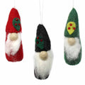 Christmas Gnome Felt Ornaments, Set of 3 Global Groove Direct