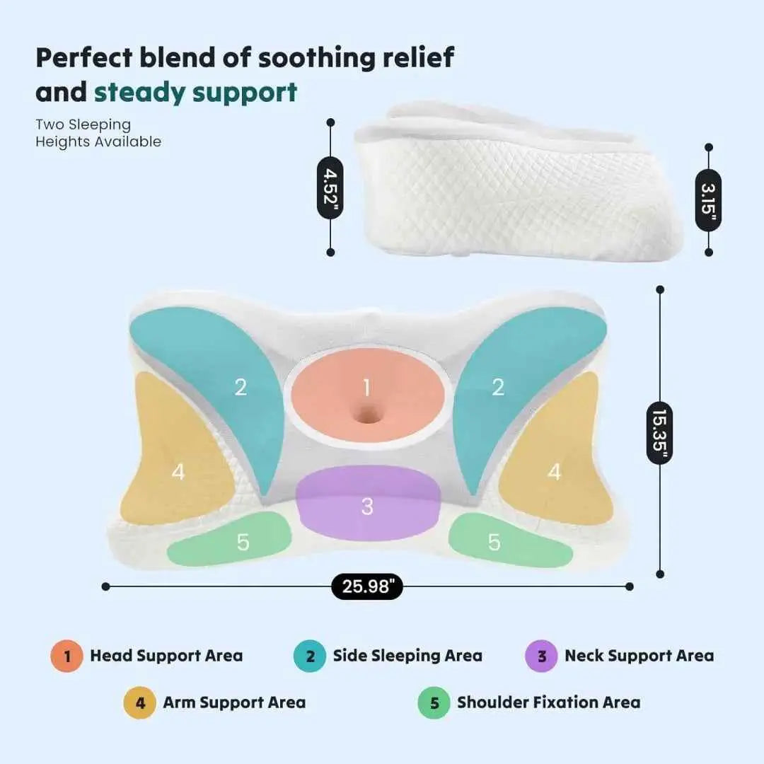 2 Pack Memory Foam Pillow, A Cooling Type Sleep Pillow Designed