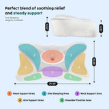 2 Pack Memory Foam Pillow, A Cooling Type Sleep Pillow Designed To Provide Neck Support When Lying On One's Side