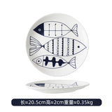Home hand-painted ceramic plates, shallow plates, restaurant Western plates, breakfast plates, fruit plates, sk planes
