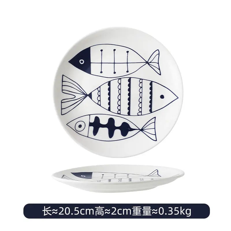 Home hand-painted ceramic plates, shallow plates, restaurant Western plates, breakfast plates, fruit plates, sk planes Hypersku
