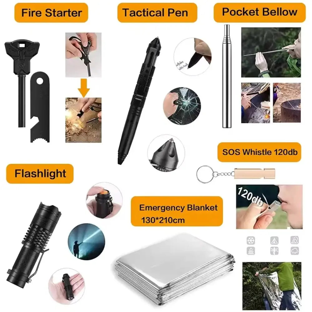 31 Pieces in 1 Bag Survival Gear and Equipment DC-THE CEO