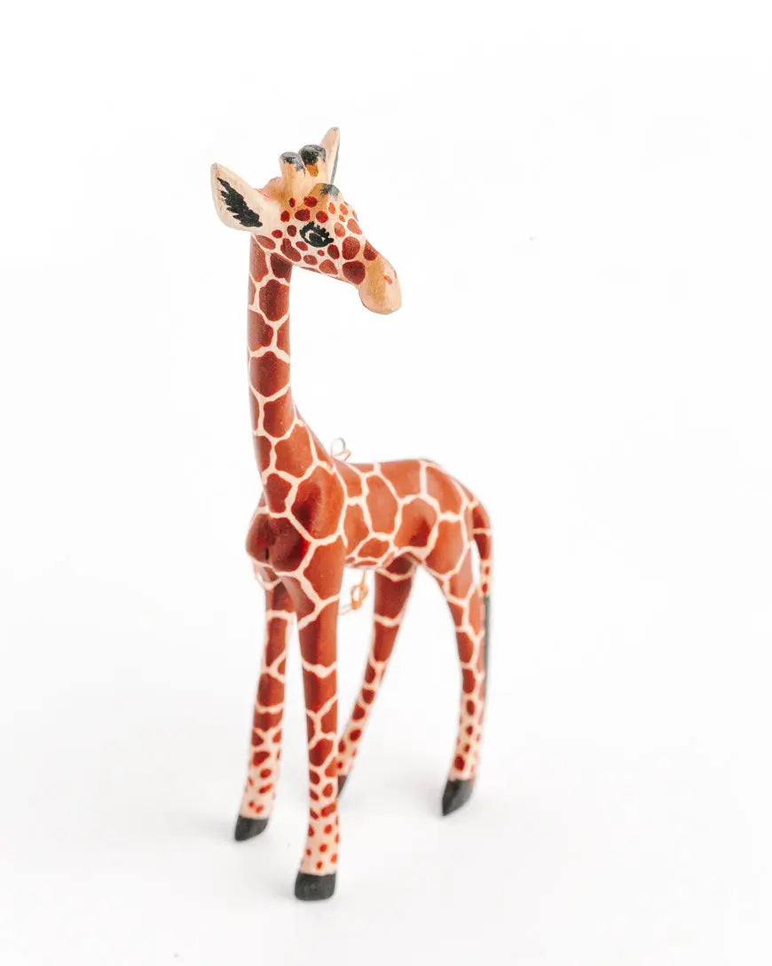 Hand-Carved Giraffe Ornament Creative Women