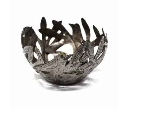 Decorative Drum Art Bowl Birds