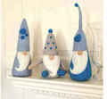 Winter Blues Felt Gnomes Trio Set Of 3