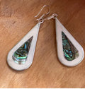 Teardrop Abalone And Mother Of Pearl Drop Earrings Global Groove