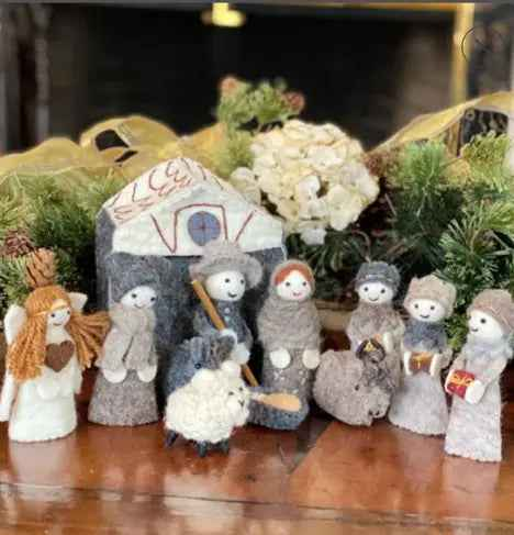 Felted Nativity 12 Piece Set