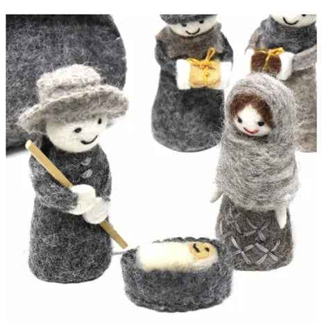 Felted Nativity 12 Piece Set