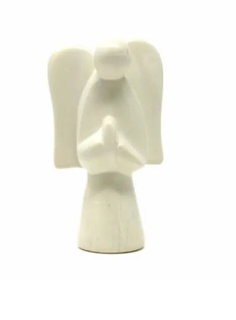 Soapstone Angel Sculpture Natural Stone Global Groove