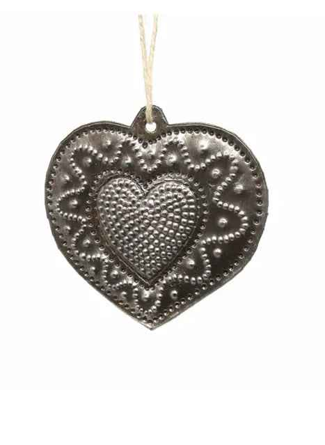 Metal Heart Haitian Metal Drum Christmas Ornaments Newlyweds