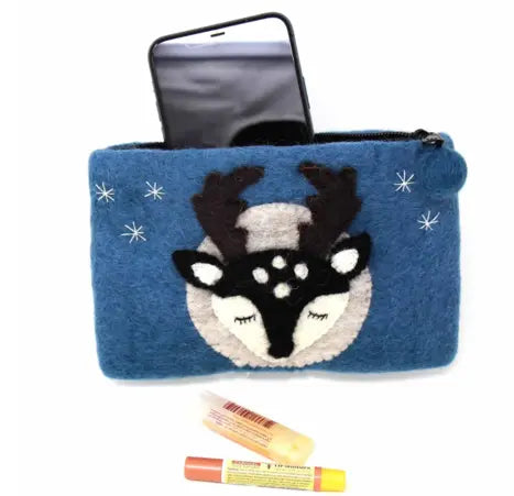 Hand Crafted Felt: Stag Pouch Global Groove