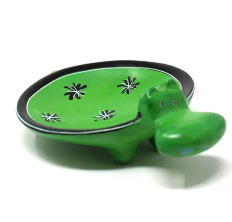 Soapstone Hippo Bowl, 5 Inch -Green Global Groove